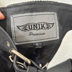 UNIK Women's Leather Studded Chaps